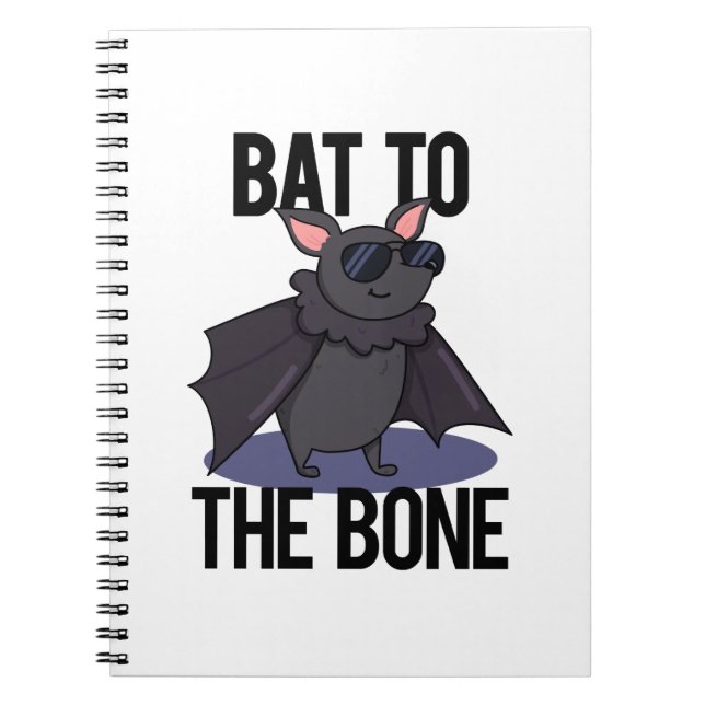 Bat to the Bone Funny Animal Puff Notizblock (Vorderseite)