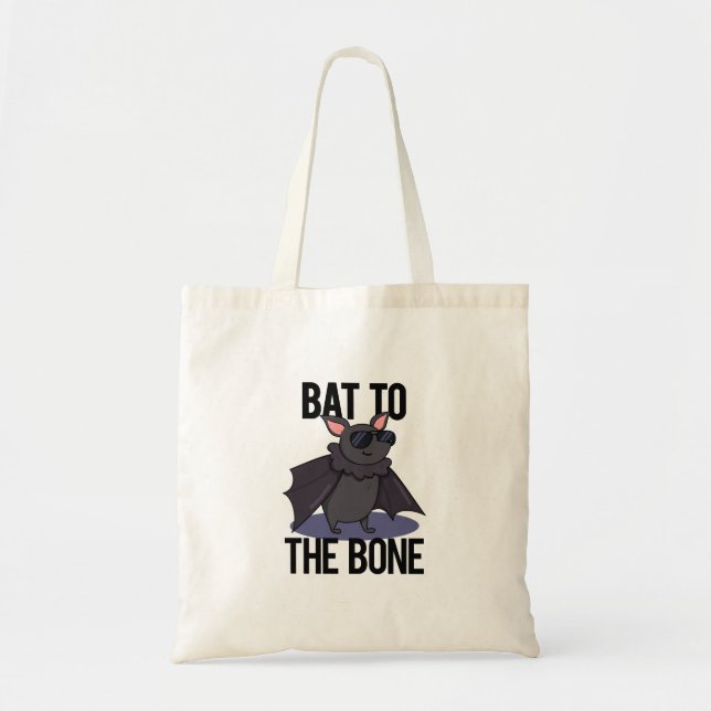 Bat to the Bone Funny Animal Puff Tragetasche (Vorne)