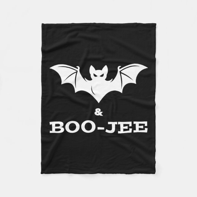 Bat und Boo-jee Boujee Halloween Kostümtrick oder Fleecedecke (Vorderseite)