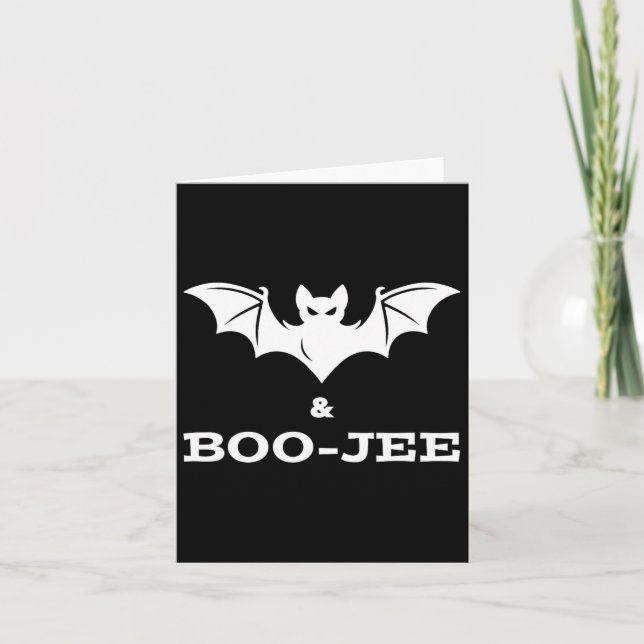 Bat und Boo-jee Boujee Halloween Kostümtrick oder Karte (Vorderseite)