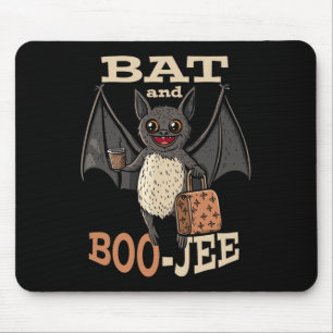 Bat und Boo-jee Boujee Halloween Kostümtrick oder Mousepad