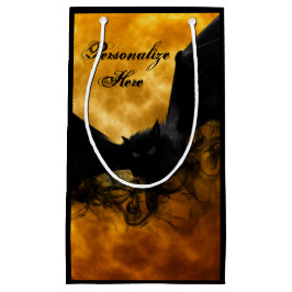 Bat und Ernte Mond fallen schwarz gelb elegant Kleine Geschenktüte