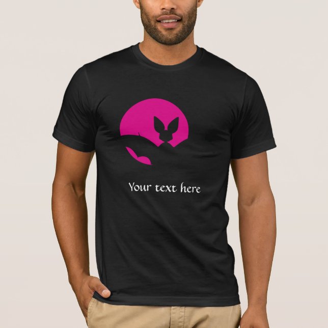 Bat und Mond T-Shirt (Vorderseite)