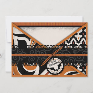 Bat- und Wacky Halloween-Print Einladung