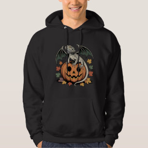Bat Wing Lizard auf Jack-o' Lantern Hoodie