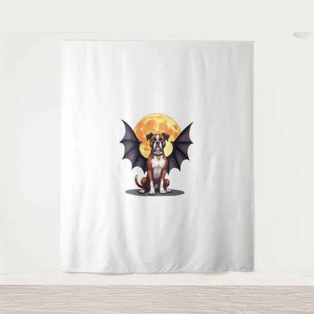 Bat Wings Boxer Wandteppich (Vorderseite)