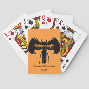 Bat Wings Orange Custom Spielkarten