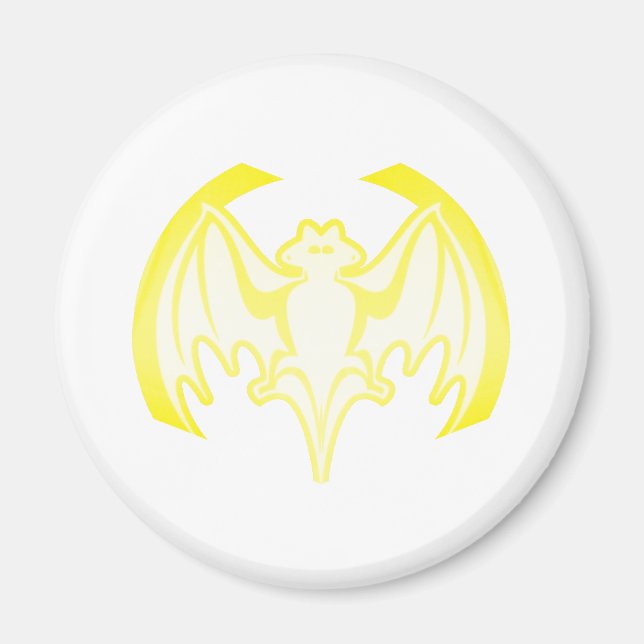Bat Yellow in the MUSEUM Zazzle Geschenke Magnet (Vorne)