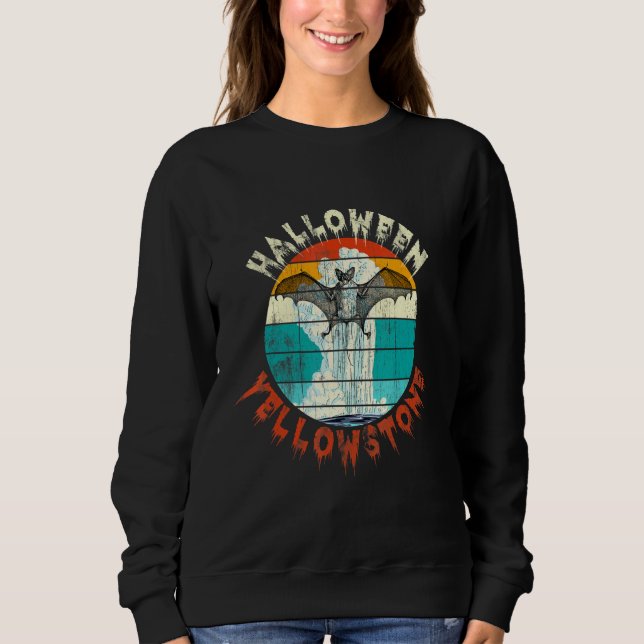 Bat Yellowstone Halloween Sweatshirt (Vorderseite)