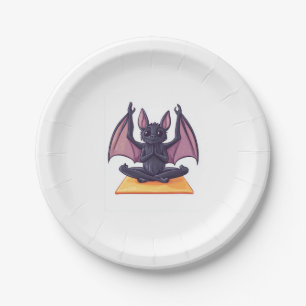 Bat Yoga Flow Pappteller