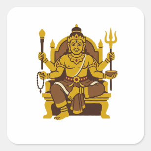 Batara Guru Quadratischer Aufkleber