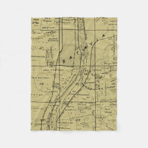 BATAVIA ILLINOIS 1871 MAP FOX RIVER VALLEY FLEECEDECKE