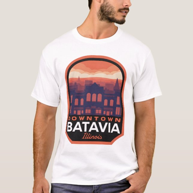 Batavia Illinois Historic Downtown T-Shirt (Vorderseite)