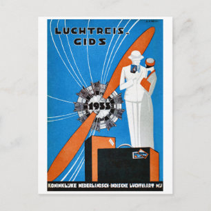 Batavia Niederländisch-Indien Vintage-Reiseposter Postkarte