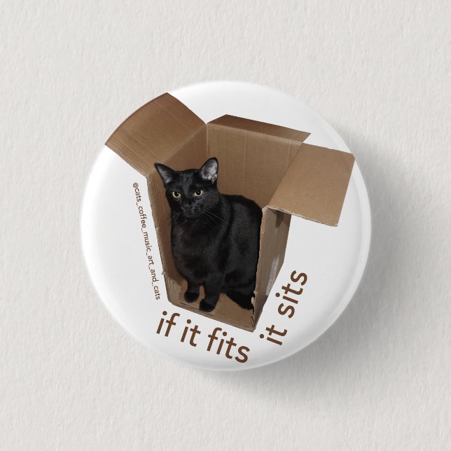 Batcat: Es passt es sitzt Knopf Button (Vorderseite)