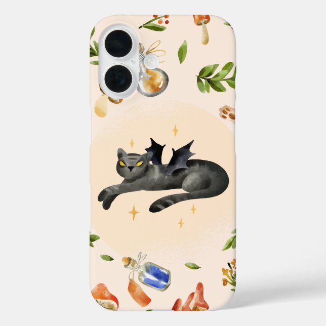 Batcat Magic - Niedliches Hexenhaus Case-Mate iPhone Hülle (Rückseite)