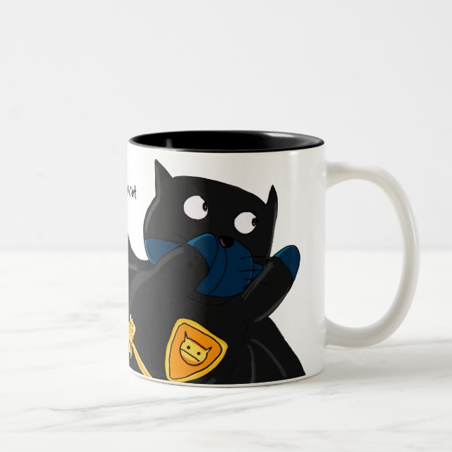 Batcat Zweifarbige Tasse (Rechts)