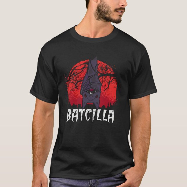 Batcilla Bat Blood Suction Halloween Scary Virus T-Shirt (Vorderseite)