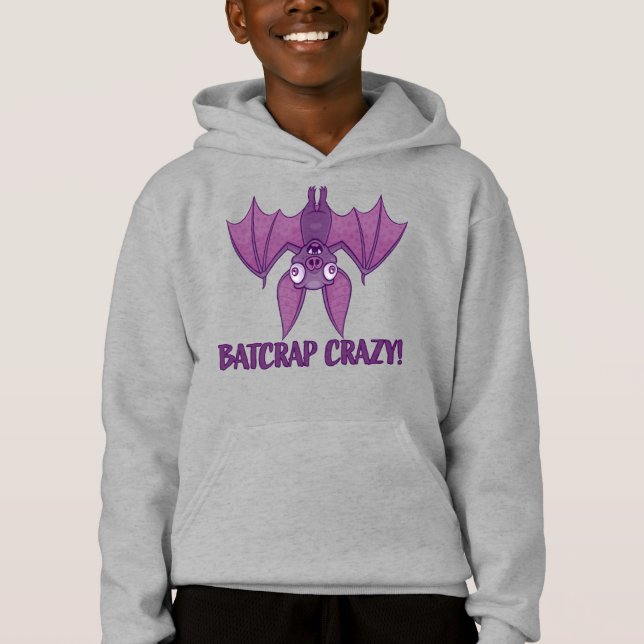 Batcrap Crazy Wacky Cartoon Bat Hoodie (Vorderseite)