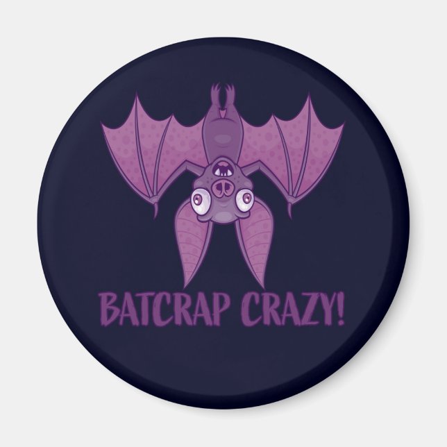 Batcrap Crazy Wacky Cartoon Bat Magnet (Vorne)