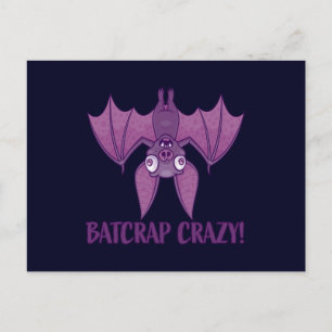 Batcrap Crazy Wacky Cartoon Bat Postkarte