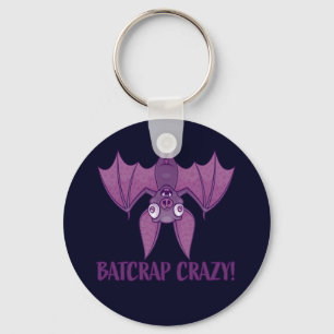 Batcrap Crazy Wacky Cartoon Bat Schlüsselanhänger