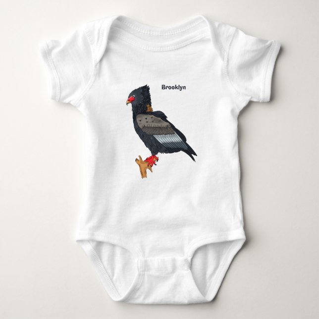 Bateleur Eagle Illustration Baby Strampler (Vorderseite)
