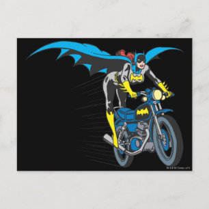 Batgirl auf Batcycle Postkarte