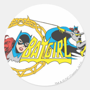 Batgirl Display Runder Aufkleber