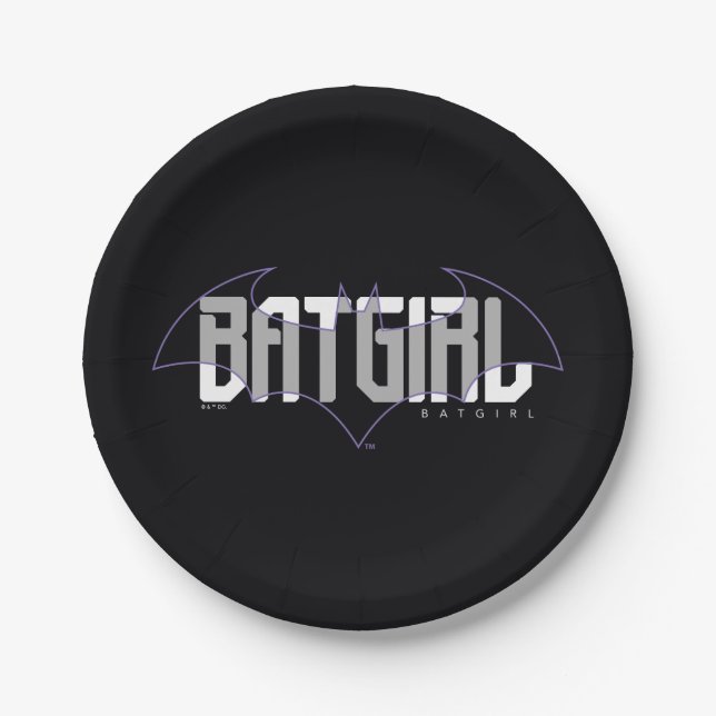 Batgirl Hi-Tech Name Graphic Pappteller (Vorderseite)