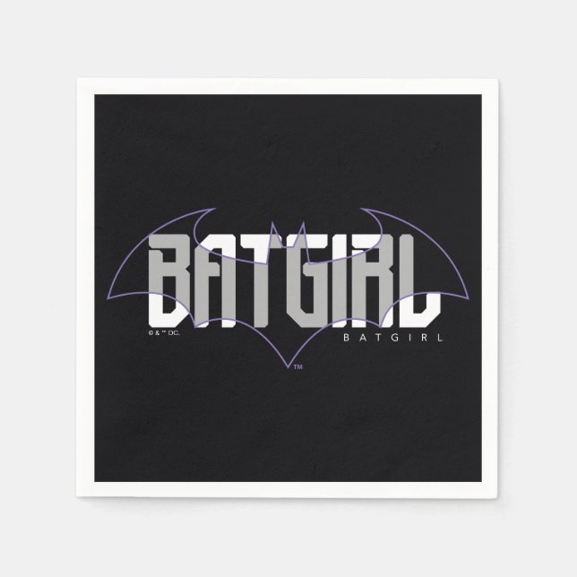 Batgirl Hi-Tech Name Graphic Serviette (Vorderseite)