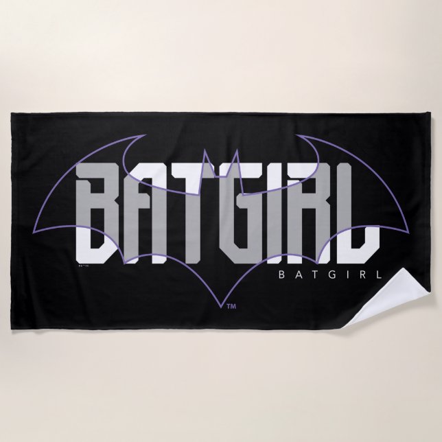Batgirl Hi-Tech Name Graphic Strandtuch (Vorderseite)