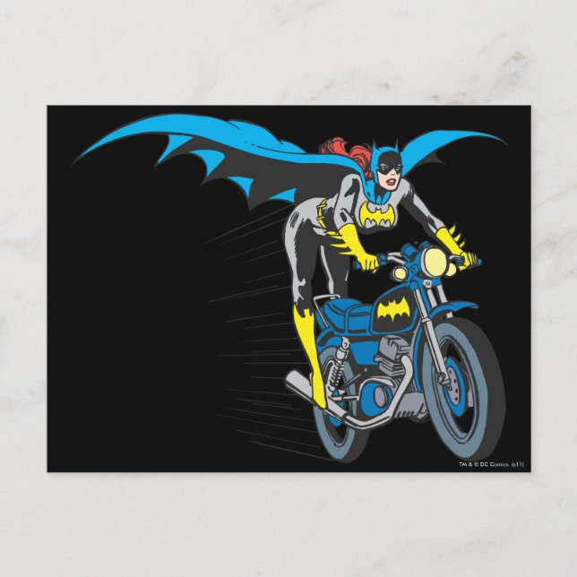 Batgirl im Batcycle Postkarte (Vorderseite)