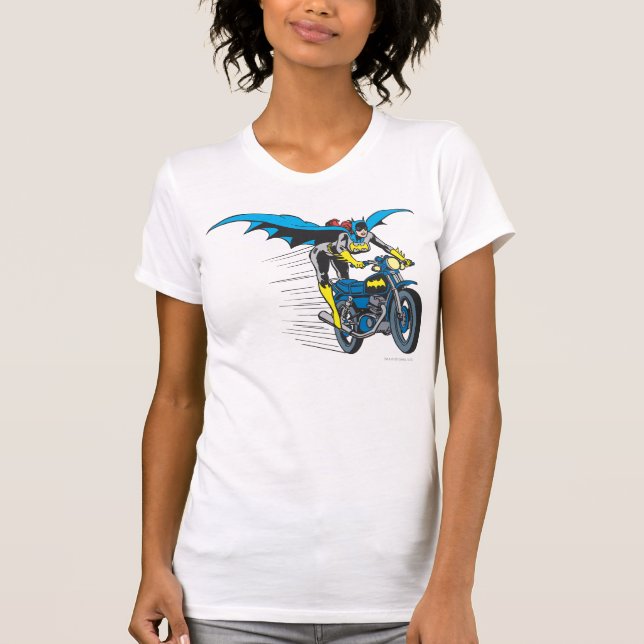 Batgirl im Batcycle T-Shirt (Vorderseite)