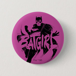 Batgirl Ink Brush Name Button