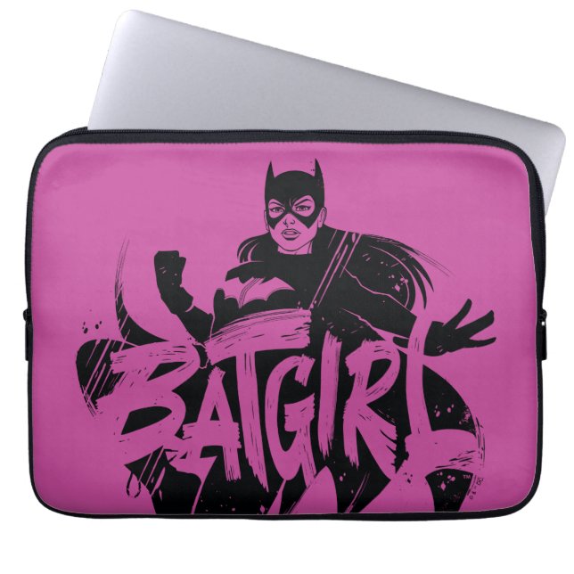 Batgirl Ink Brush Name Laptopschutzhülle (Vorderseite)