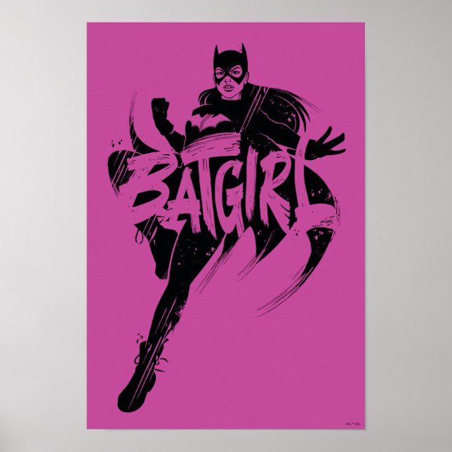 Batgirl Ink Brush Name Poster (Vorne)