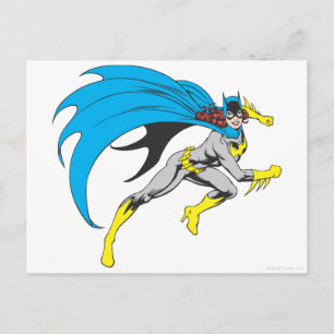 Batgirl läuft postkarte