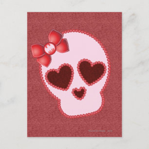 Batgirl Skull mit Bow Postkarte