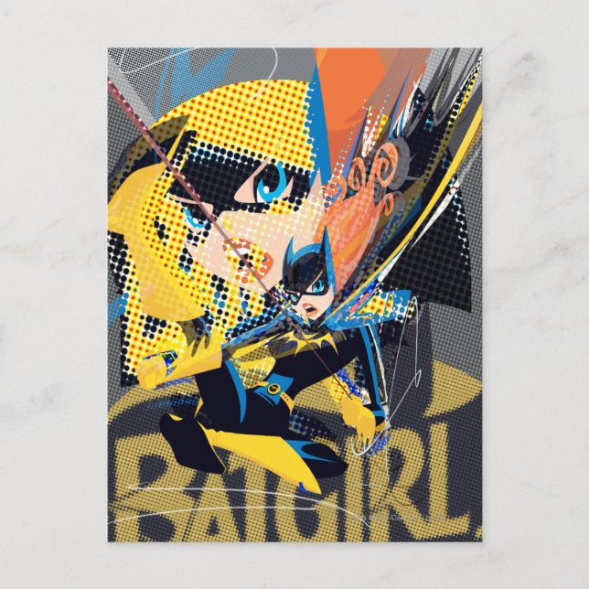 Batgirl Swinging Kick Postkarte (Vorderseite)