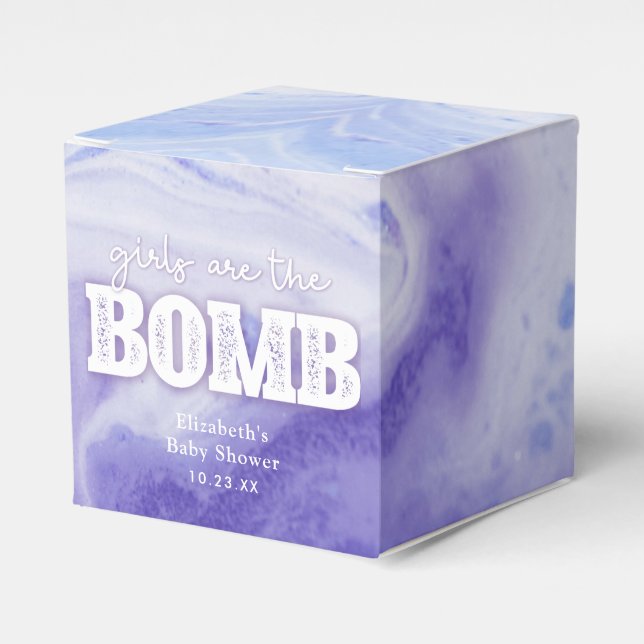 Bath Bomb Baby Dusche Geschenkschachtel (Vorderseite)