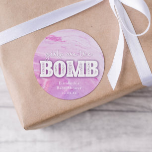 Bath Bomb Baby Dusche Runder Aufkleber