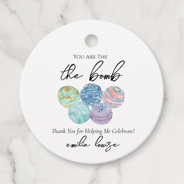 Bath Bomb Fevor Tags Geschenkanhänger (Vorderseite)