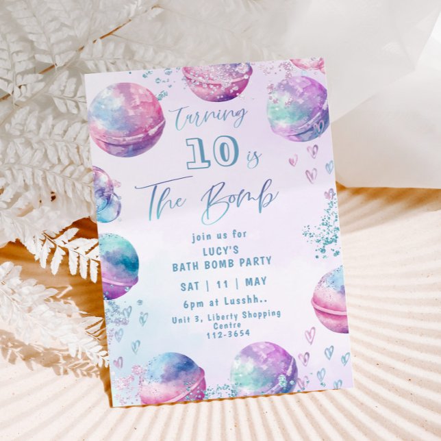 Bath bomb making birthday party einladung (Von Creator hochgeladen)