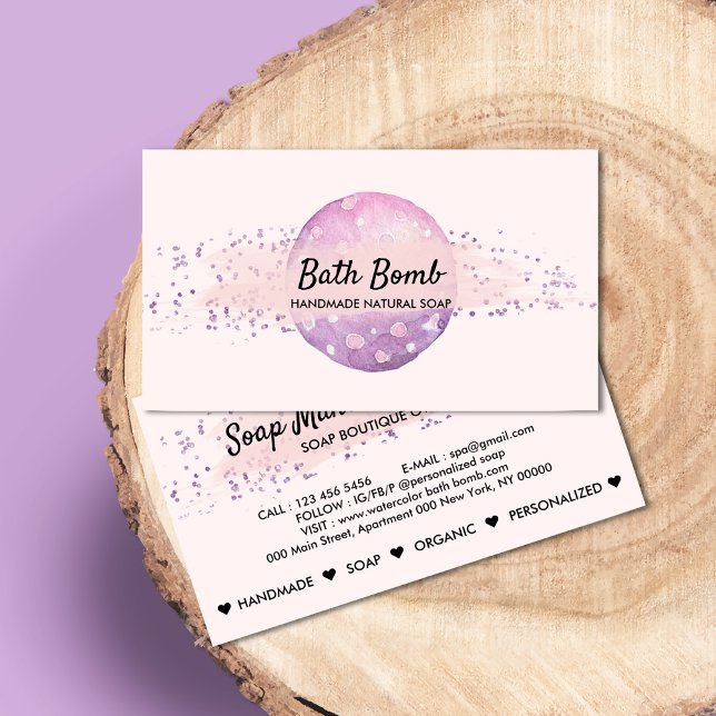 Bath Bomb Natural Soap Wellness-Center Bio Visitenkarte (Von Creator hochgeladen)