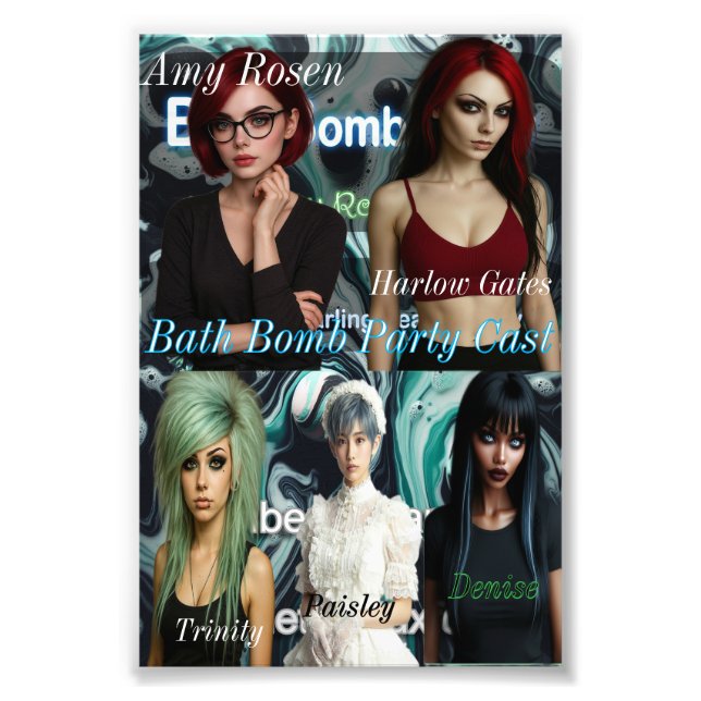 Bath Bomb Party Cast Print Fotodruck (Vorne)