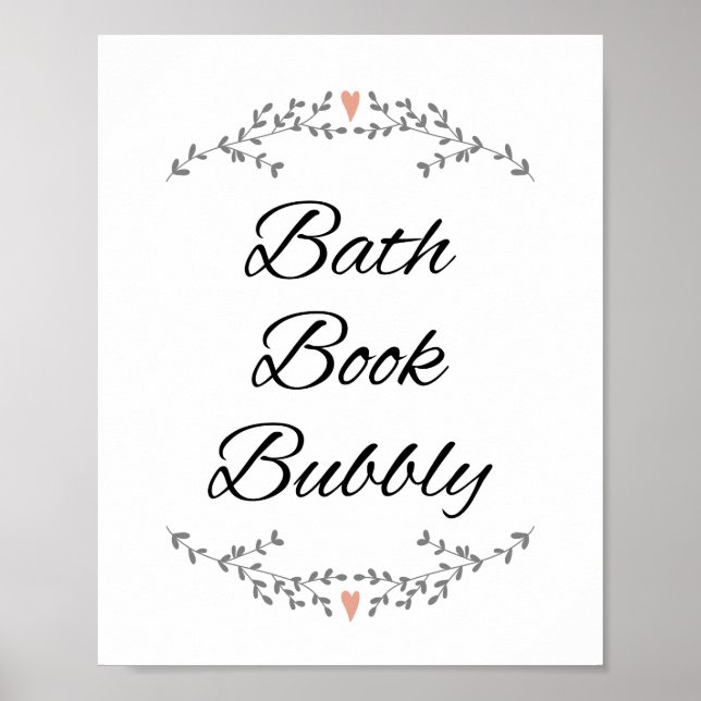 Bath Book Bubbly Bubbly Wall Print Poster (Vorne)