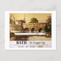 Bath British Railway Vintage Travel Poster