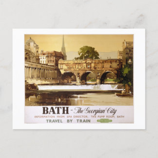 Bath British Railway Vintage Travel Poster Postkarte