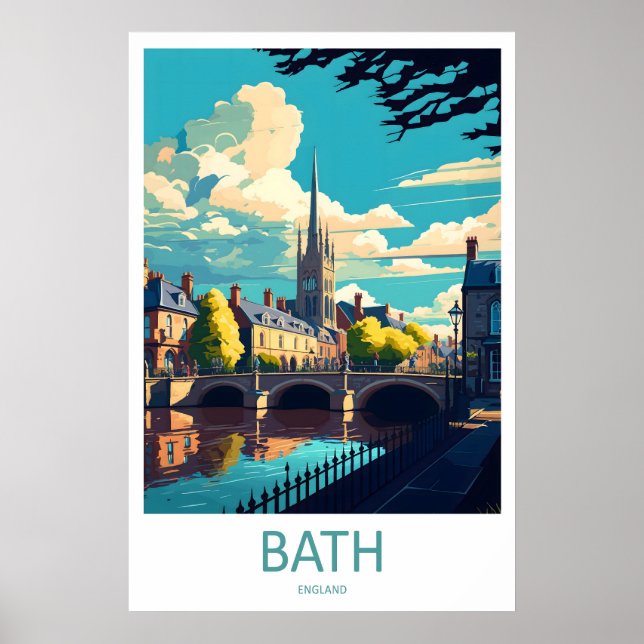 Bath England Reiseplakat 1 Poster (Vorne)